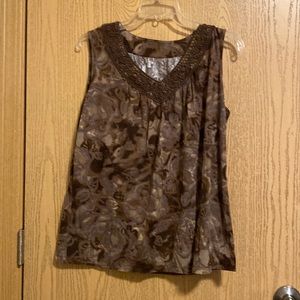 St.John’s Bay Women’s Brown(s) Dressy Tank Top, Size XL